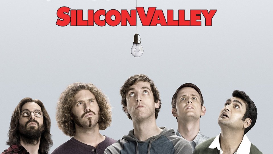 Silicon Valley TV Series featuring the cast looking up at a lightbulb