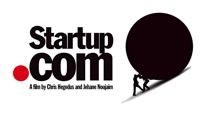 Startup.com Documentary logo with a person pushing a large circle