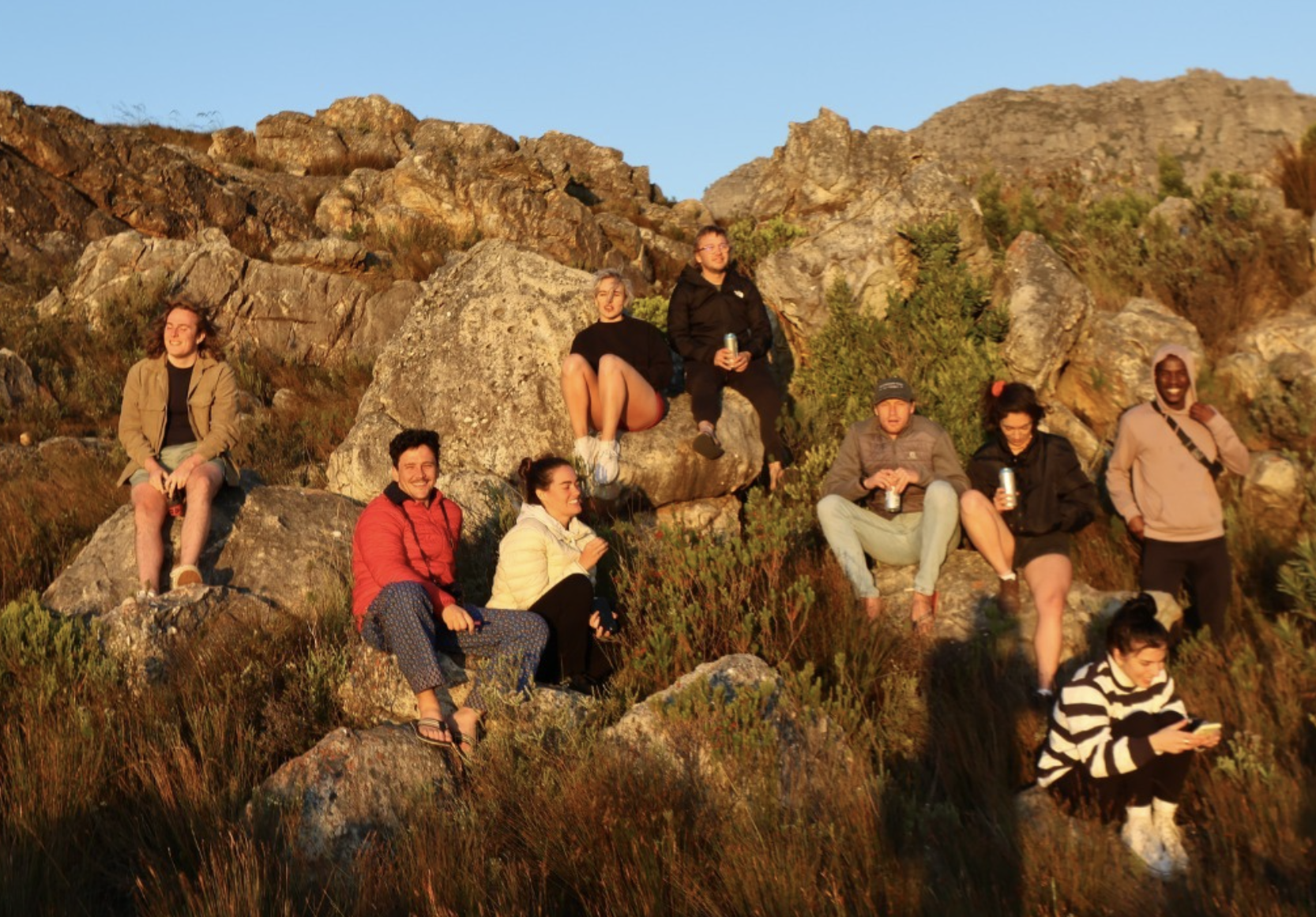 MOHARA team members enjoying time together outdoors