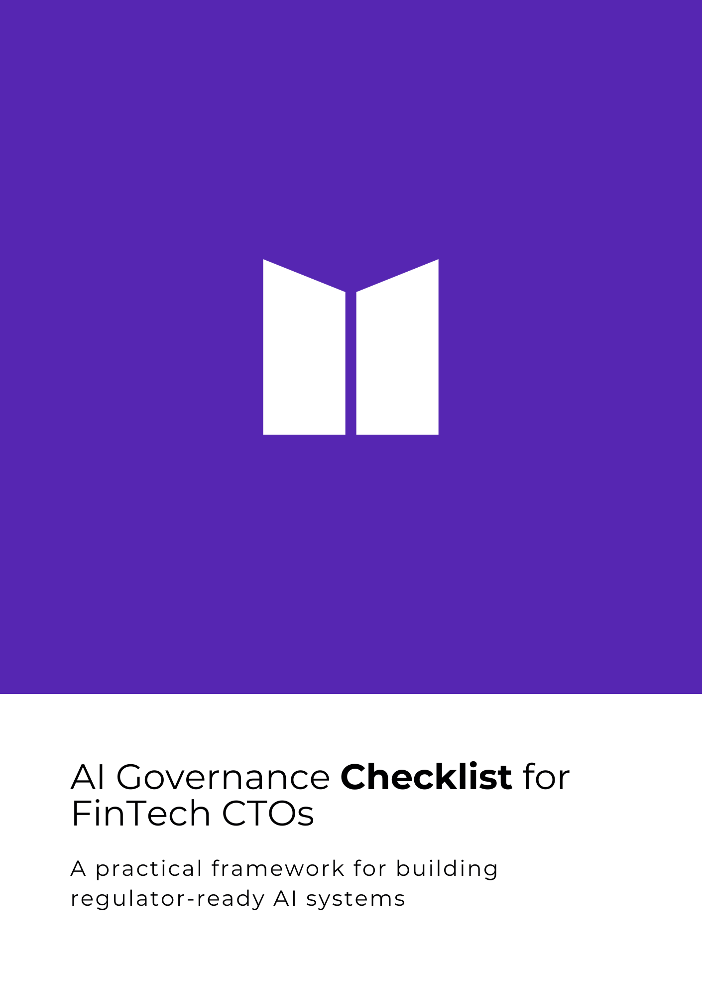 Cover of AI Governance Checklist for FinTech CTOs