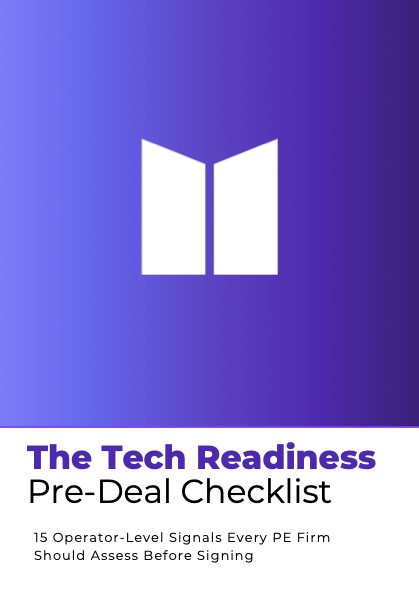 Cover of Tech Readiness Pre-Deal Checklist for Private Equity Operators